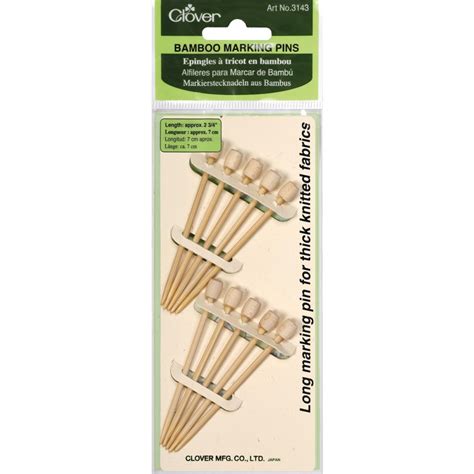 Clover Bamboo Marking Pins 2.75"/7 cm Long 10/Package #3143
